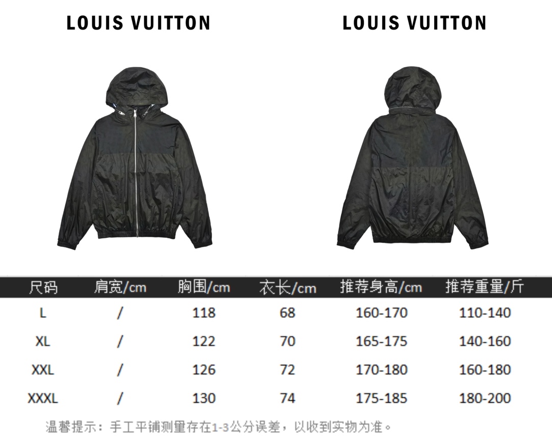 Louis Vuitton 路易威登 满印连帽夹克风衣外套 风衣这款LV连帽夹克