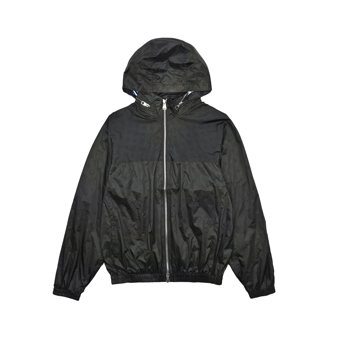 Louis Vuitton 路易威登 满印连帽夹克风衣外套 风衣这款LV连帽夹克