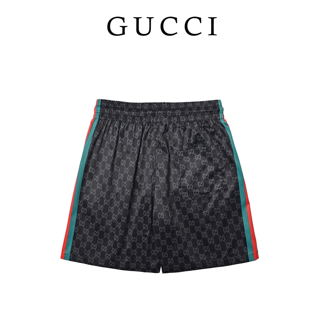 Gucci 古驰 侧面织带提花沙滩短裤-Chinese UA Cheap High Quatity Brand Clothes Bags handbags Sneakers wholesale wholesaler seller from China Factory suppliers Fashion Clothing Shoes best Quality Beautiful Price Gucci 古驰 侧面织带提花沙滩短裤