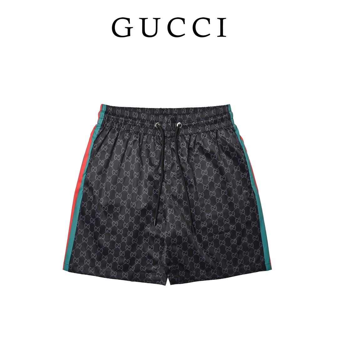 Gucci 古驰 侧面织带提花沙滩短裤-Chinese UA Cheap High Quatity Brand Clothes Bags handbags Sneakers wholesale wholesaler seller from China Factory suppliers Fashion Clothing Shoes best Quality Beautiful Price Gucci 古驰 侧面织带提花沙滩短裤
