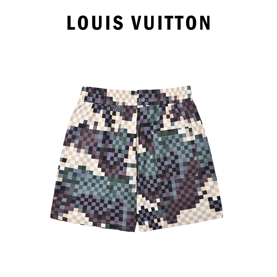 LOUIS VUITTON/路易威登 马赛克老花沙滩短裤