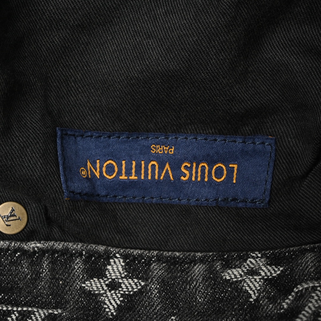 Louis Vuitton 路易威登 老花满印烫钻牛仔裤