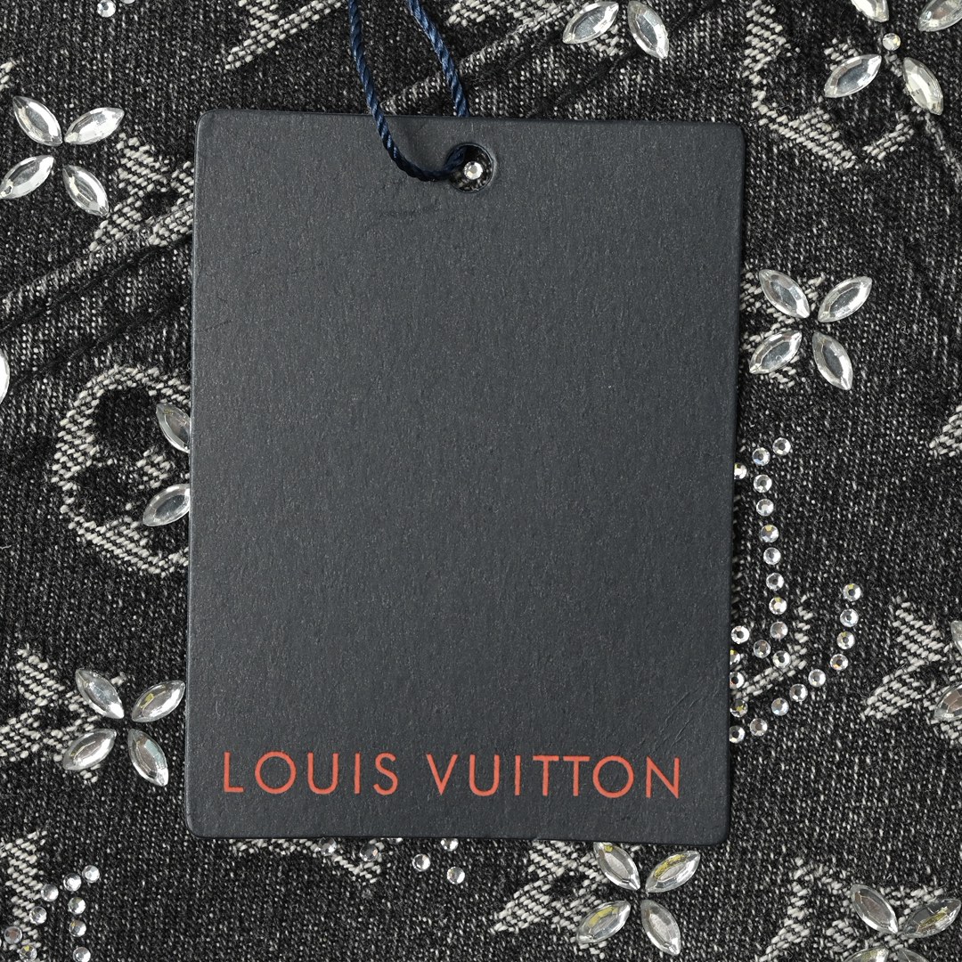 Louis Vuitton 路易威登 老花满印烫钻牛仔裤