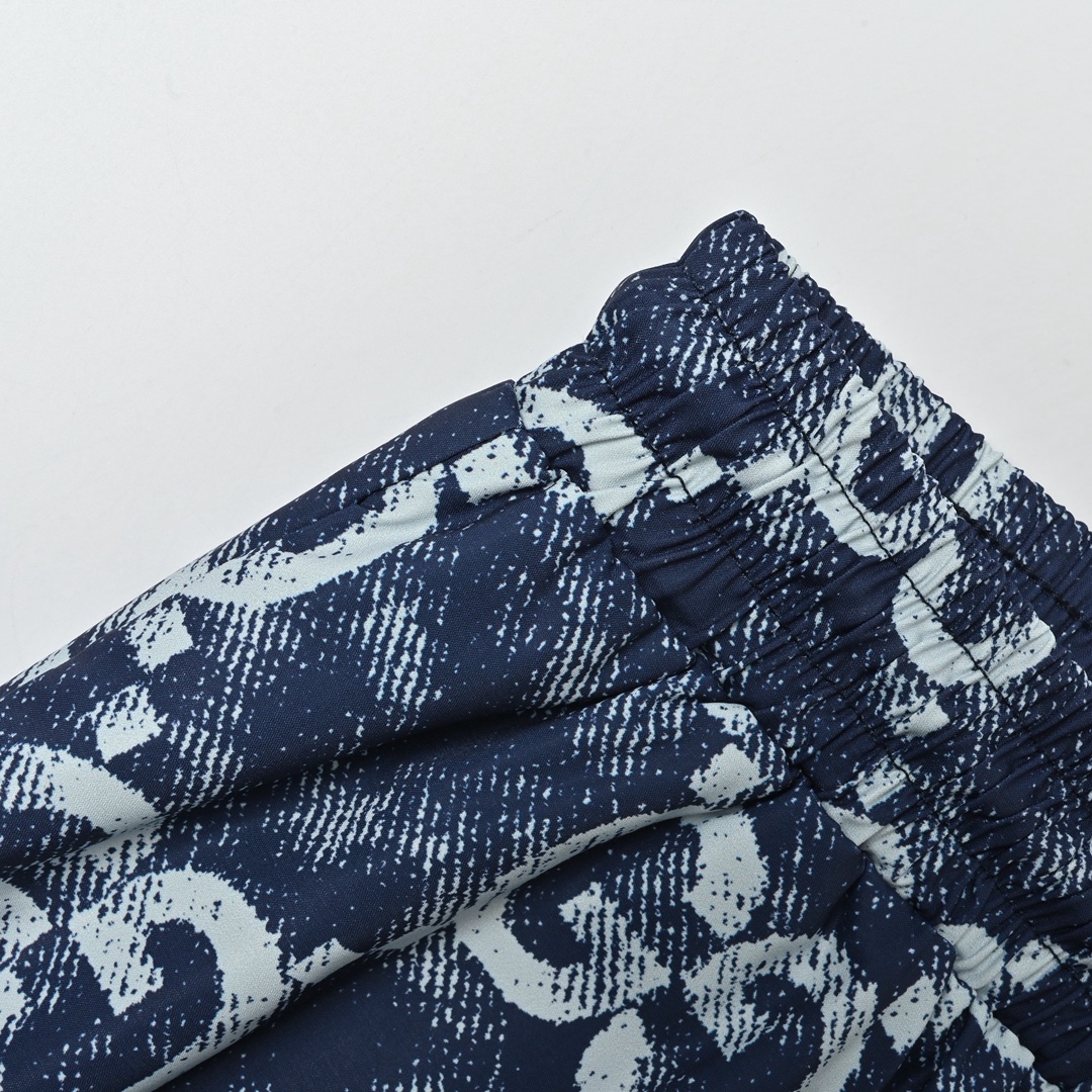 Gucci古驰提花满印双G微标抽绳短裤 415160003