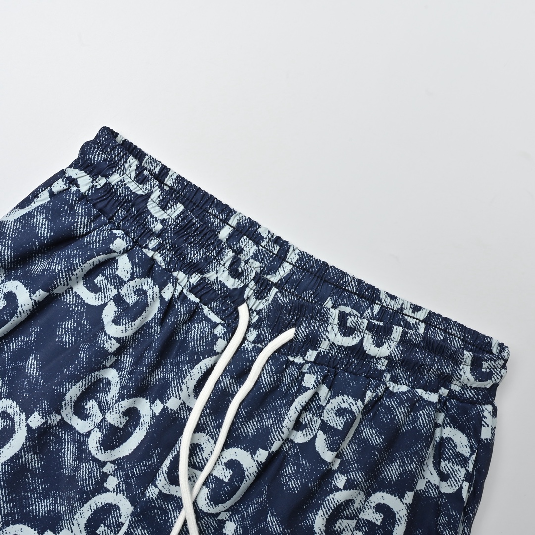 Gucci古驰提花满印双G微标抽绳短裤 415160003