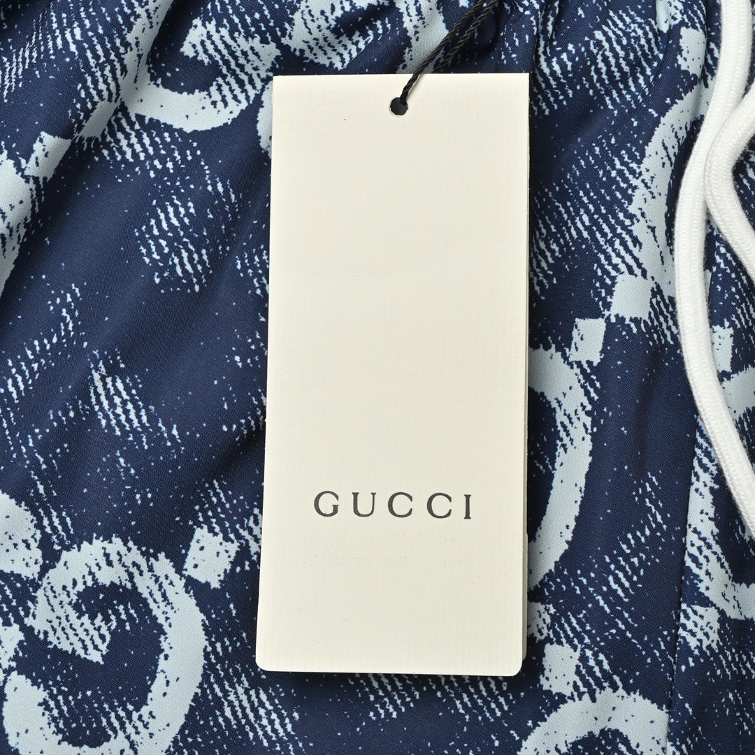 Gucci古驰提花满印双G微标抽绳短裤 415160003