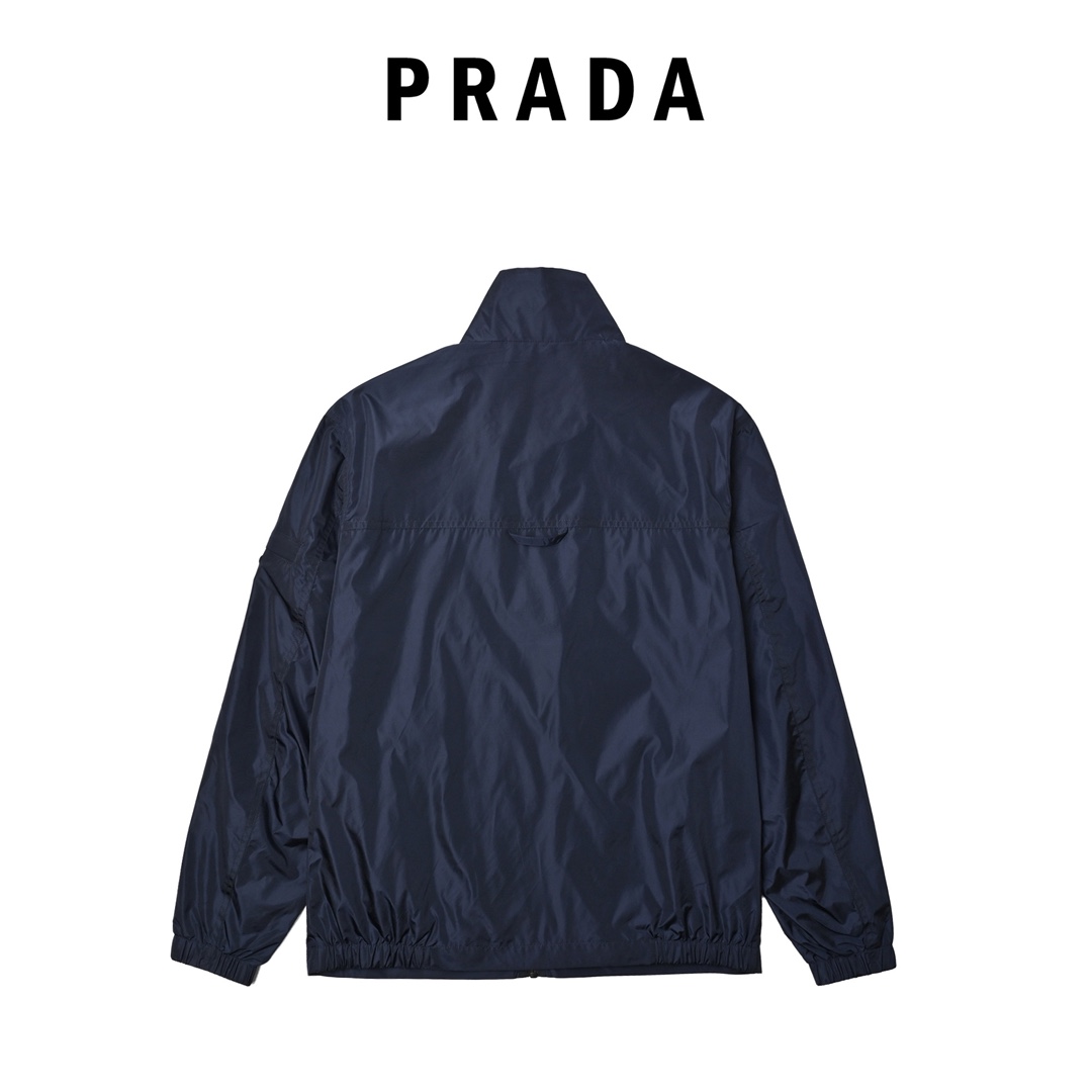Prada/普拉达 25Fw 手臂三角标立领夹克