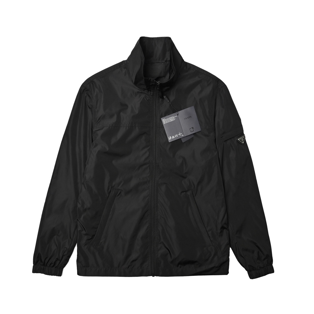 Prada/普拉达 25Fw 手臂三角标立领夹克