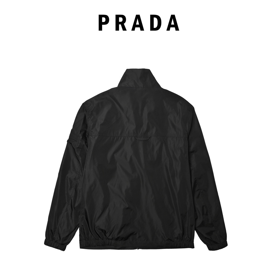 Prada/普拉达 25Fw 手臂三角标立领夹克