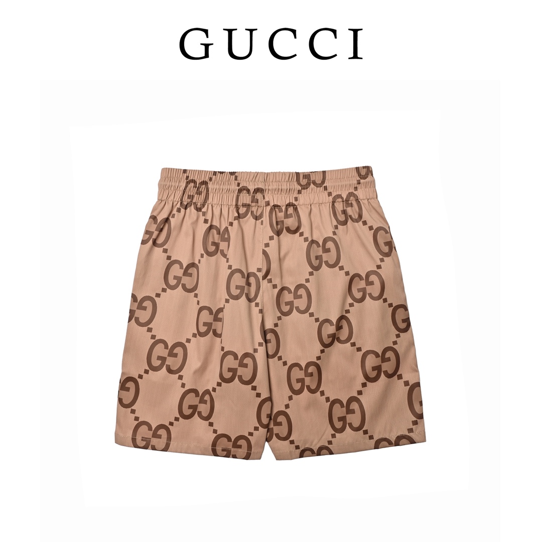 Gucci古驰提花满印双G微标抽绳短裤 满印提图花裤-Chinese UA Cheap High Quatity Brand Clothes Bags handbags Sneakers wholesale wholesaler seller from China Factory suppliers Fashion Clothing Shoes best Quality Beautiful Price Gucci古驰提花满印双G微标抽绳短裤 满印提图花裤