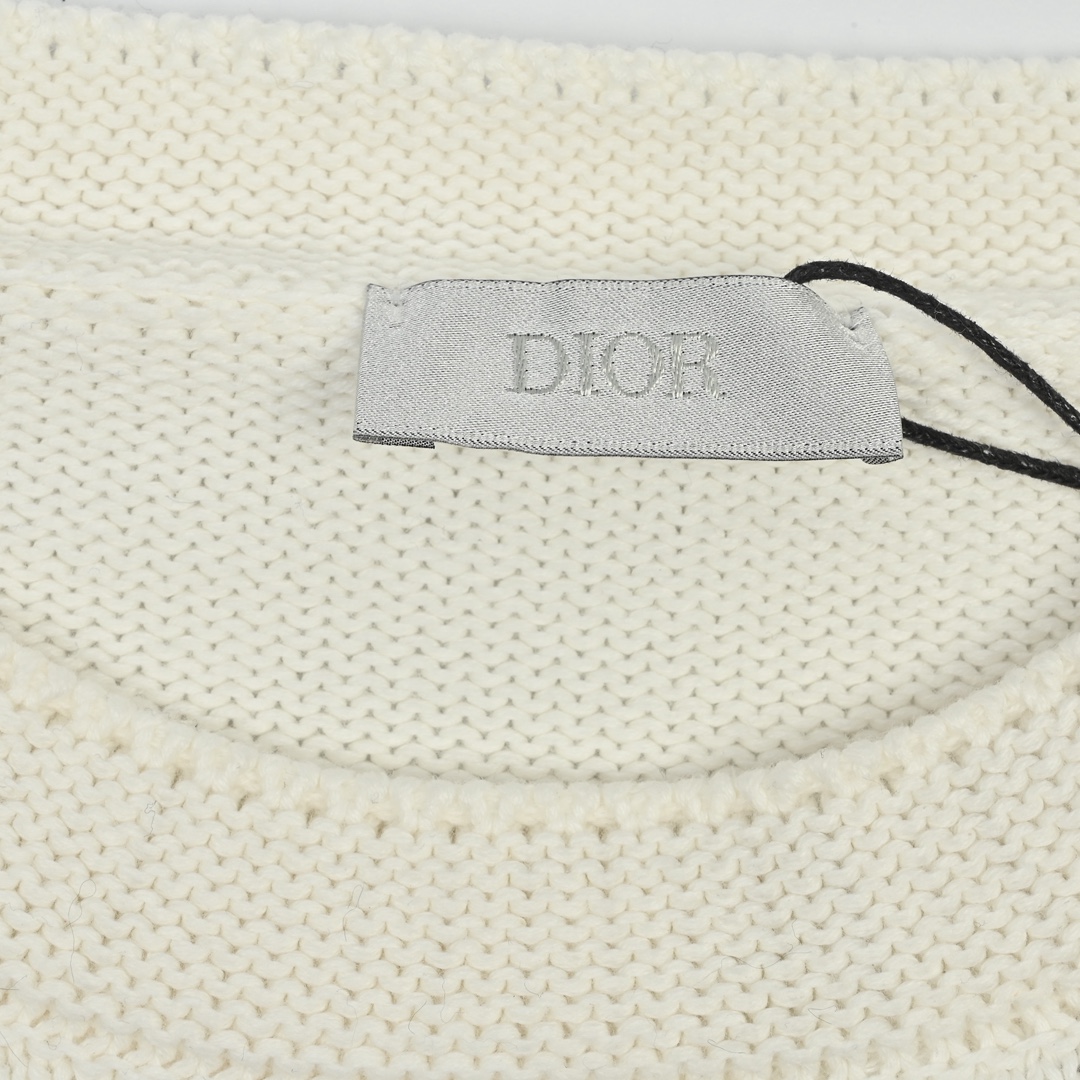 迪奥圆领字母刺绣 Dior 迪奥 字母刺绣针织毛衣