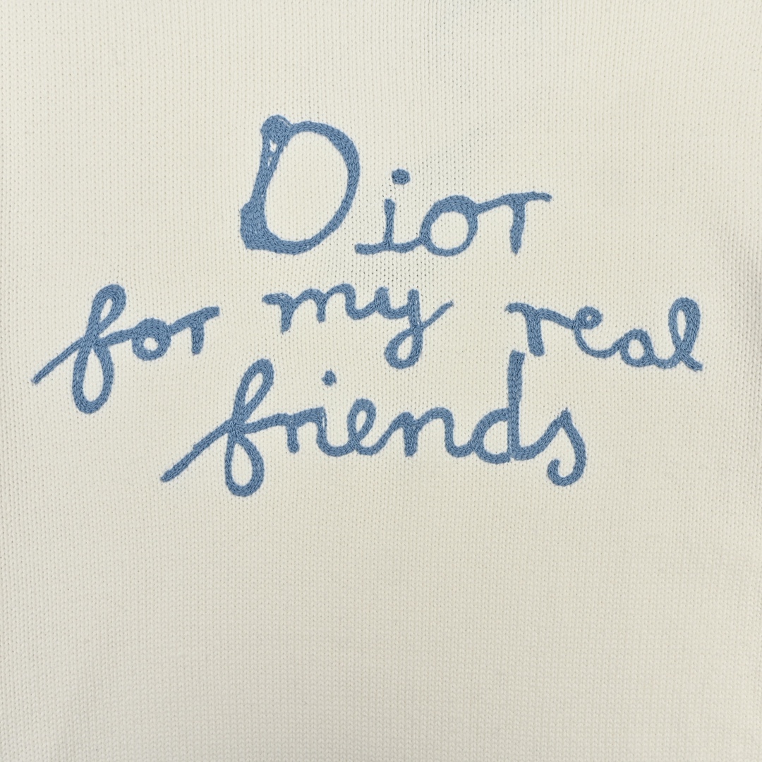 迪奥圆领字母刺绣 Dior 迪奥 字母刺绣针织毛衣