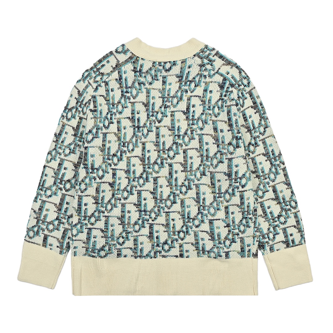 Dior 迪奥 25ss 满印提花毛衣开衫米色 黄色 棕色-Chinese UA Cheap High Quatity Brand Clothes Bags handbags Sneakers wholesale wholesaler seller from China Factory suppliers Fashion Clothing Shoes best Quality Beautiful Price Dior 迪奥 25ss 满印提花毛衣开衫米色 黄色 棕色