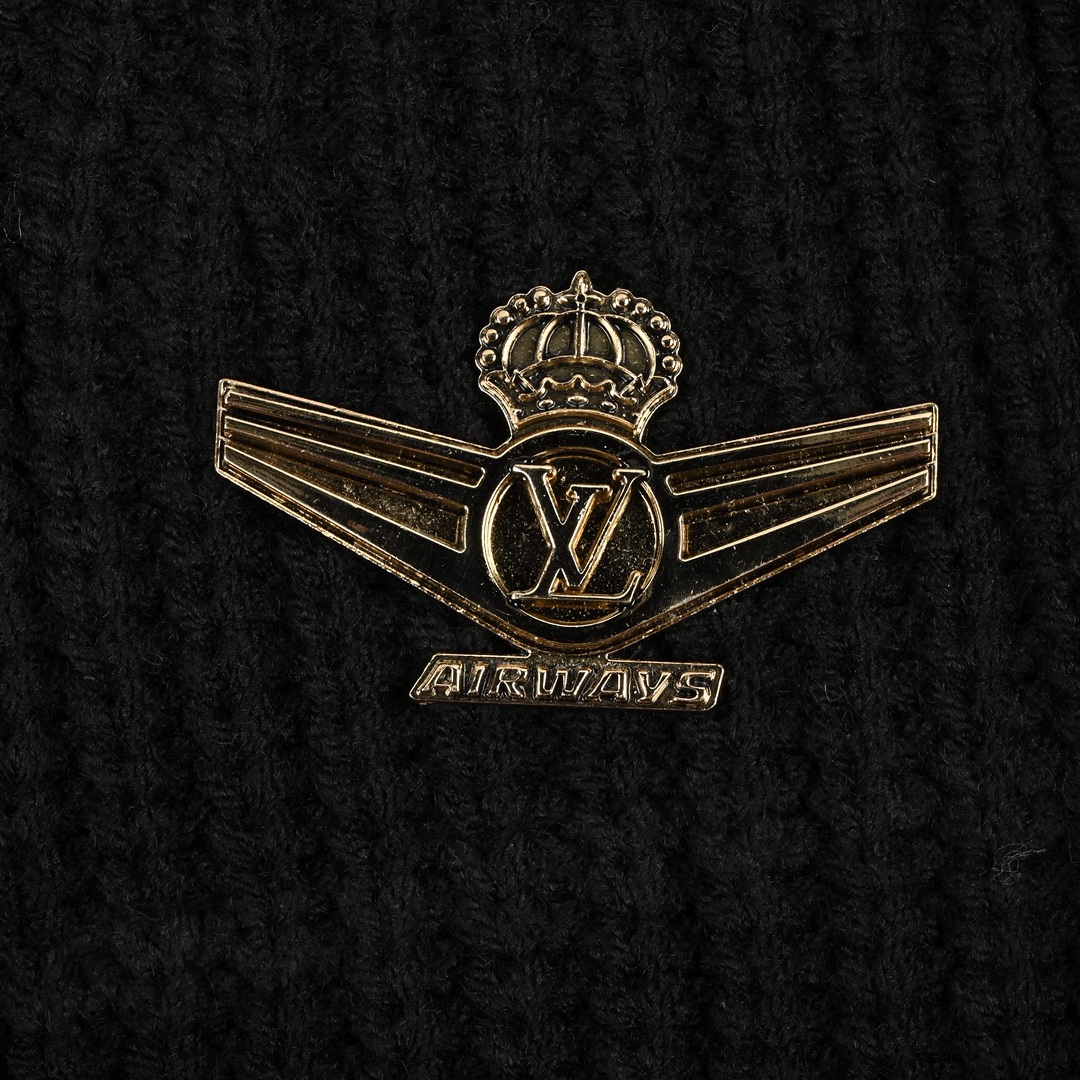 Louis Vuitton 路易威登 徽标珍珠半拉链针织外套