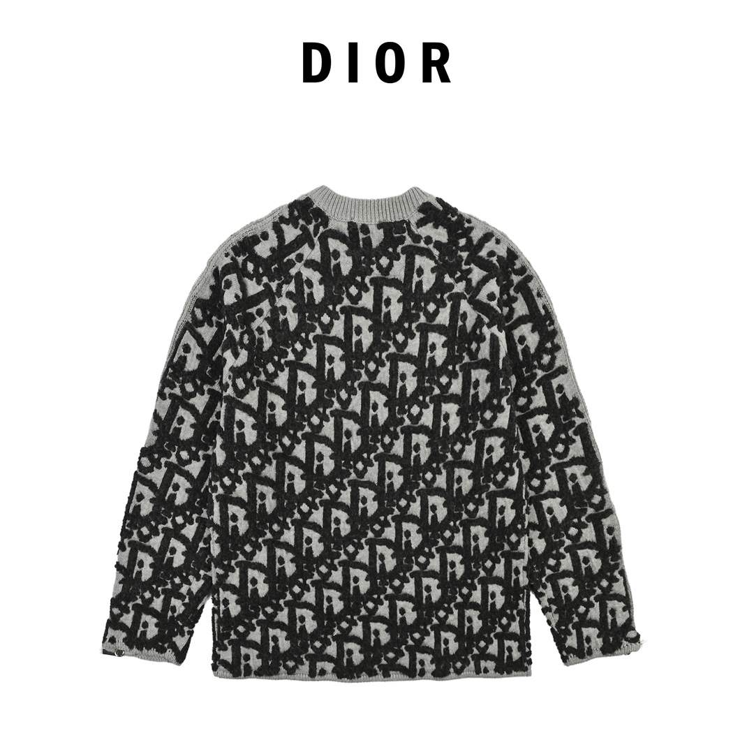 25新色毛衣 Dior 迪奥 CD25FW 毛巾绣提花圆领毛衣-Chinese UA Cheap High Quatity Brand Clothes Bags handbags Sneakers wholesale wholesaler seller from China Factory suppliers Fashion Clothing Shoes best Quality Beautiful Price 25新色毛衣 Dior 迪奥 CD25FW 毛巾绣提花圆领毛衣