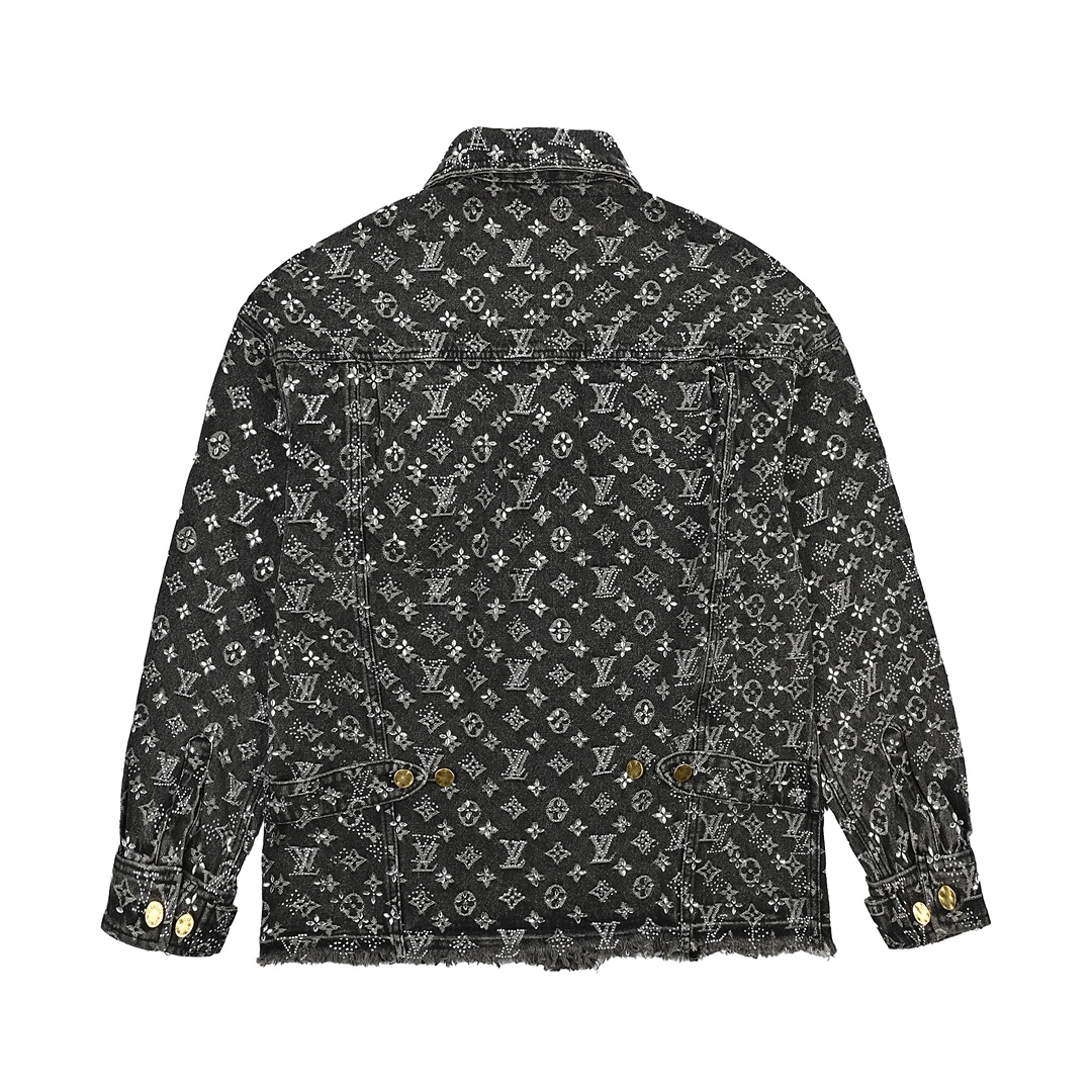 Louis Vuitton 路易威登 老花满印烫钻牛仔外套-Chinese UA Cheap High Quatity Brand Clothes Bags handbags Sneakers wholesale wholesaler seller from China Factory suppliers Fashion Clothing Shoes best Quality Beautiful Price Louis Vuitton 路易威登 老花满印烫钻牛仔外套