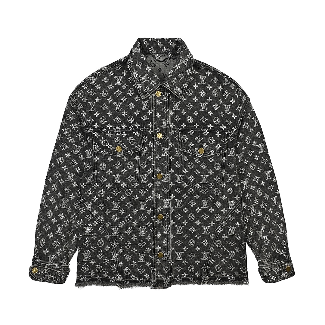 Louis Vuitton 路易威登 老花满印烫钻牛仔外套-Chinese UA Cheap High Quatity Brand Clothes Bags handbags Sneakers wholesale wholesaler seller from China Factory suppliers Fashion Clothing Shoes best Quality Beautiful Price Louis Vuitton 路易威登 老花满印烫钻牛仔外套