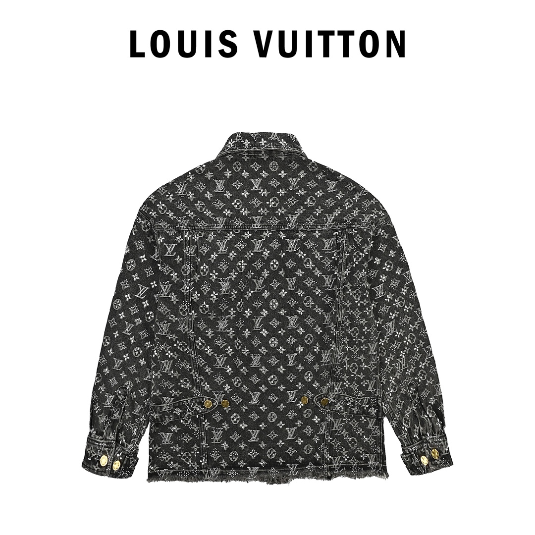 Louis Vuitton 路易威登 老花满印烫钻牛仔外套-Chinese UA Cheap High Quatity Brand Clothes Bags handbags Sneakers wholesale wholesaler seller from China Factory suppliers Fashion Clothing Shoes best Quality Beautiful Price Louis Vuitton 路易威登 老花满印烫钻牛仔外套