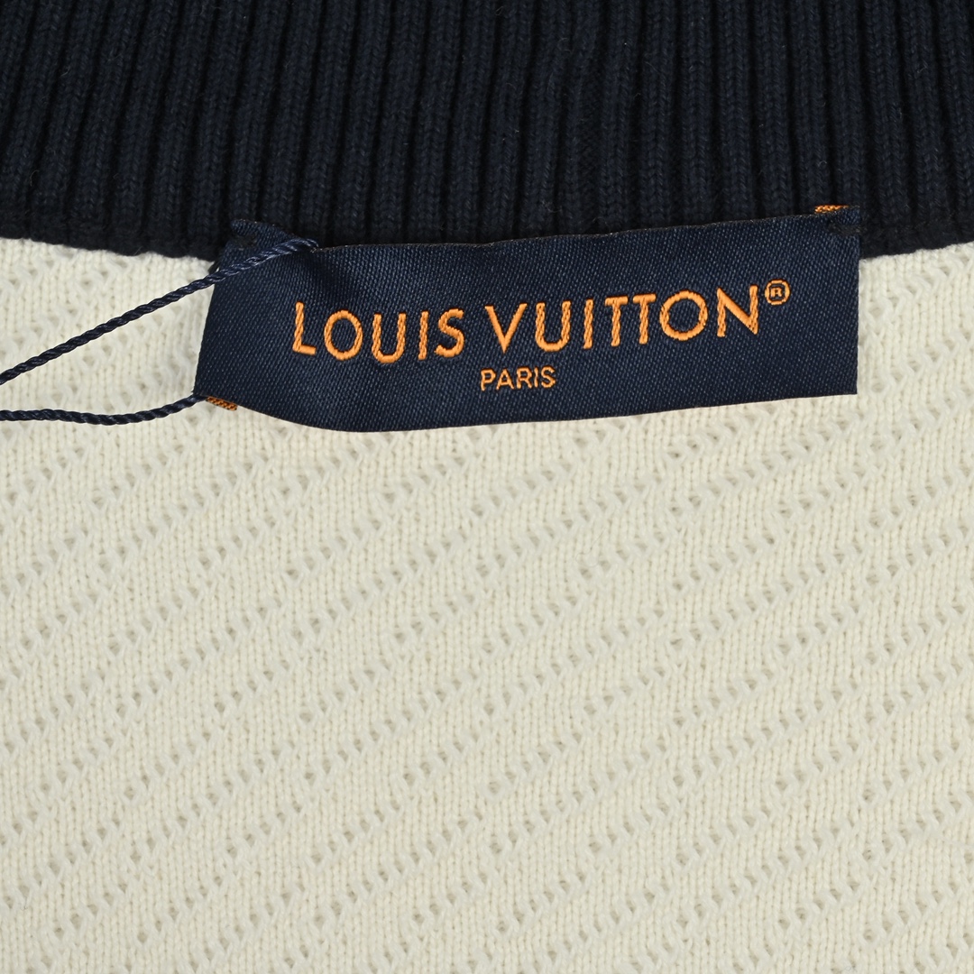 Louis Vuitton 路易威登 条纹立领拉链毛织外套
