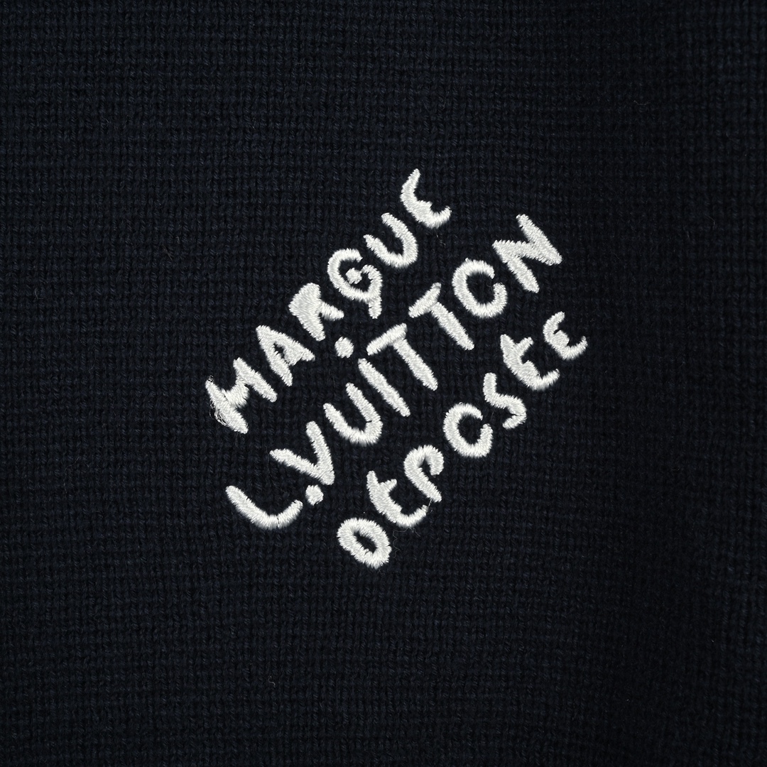 Louis Vuitton 路易威登 条纹立领拉链毛织外套