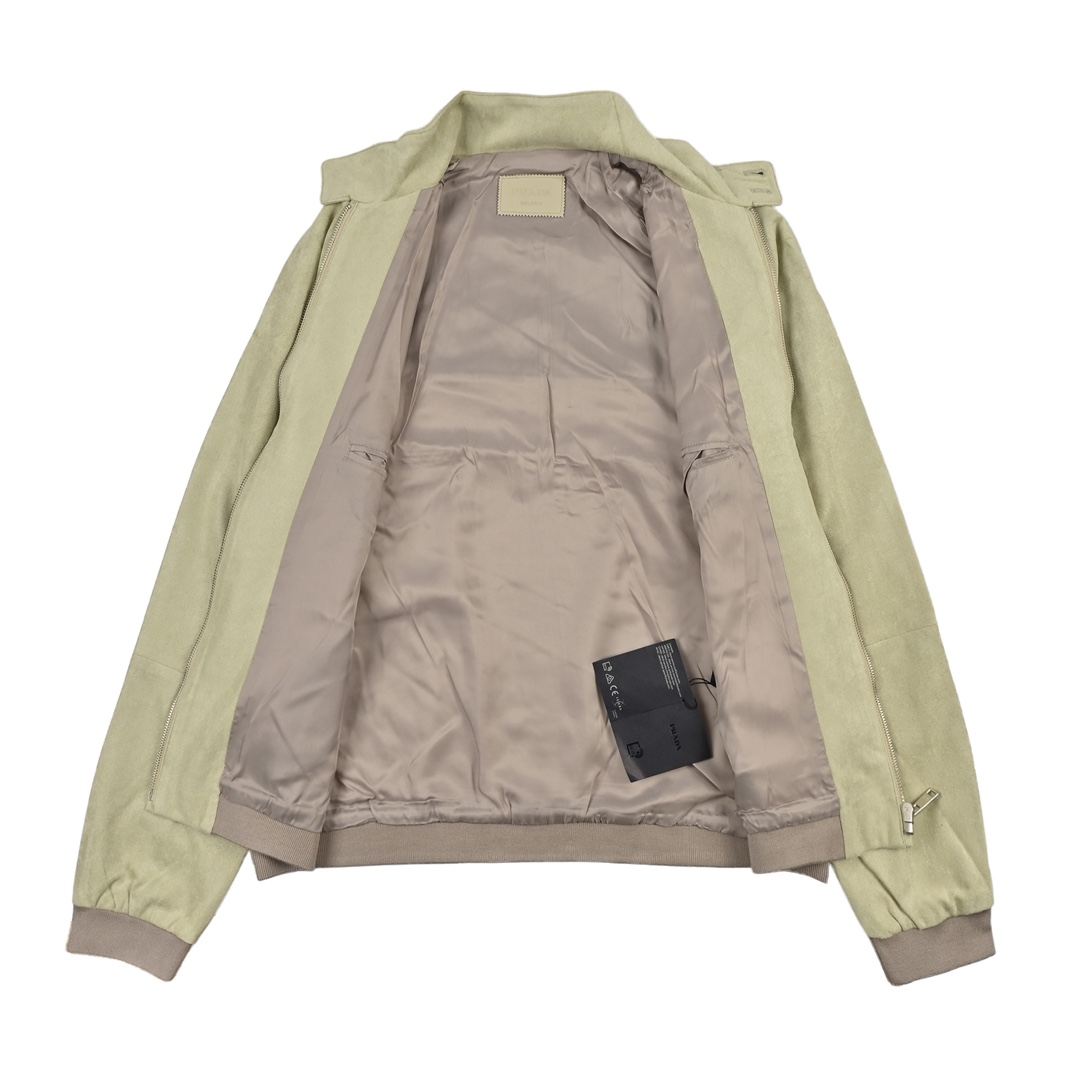 Prada 普拉达 立领麂皮夹克外套-Chinese UA Cheap High Quatity Brand Clothes Bags handbags Sneakers wholesale wholesaler seller from China Factory suppliers Fashion Clothing Shoes best Quality Beautiful Price Prada 普拉达 立领麂皮夹克外套