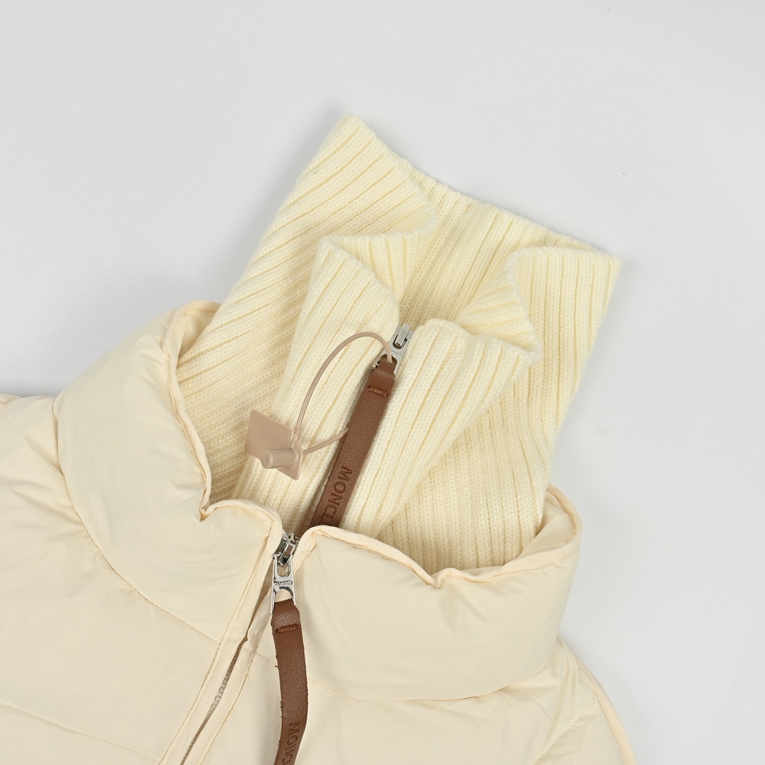 -大标羽绒服白雪公主 Moncler Jadeite/蒙口24年新款女拼接假二件短款羽绒服