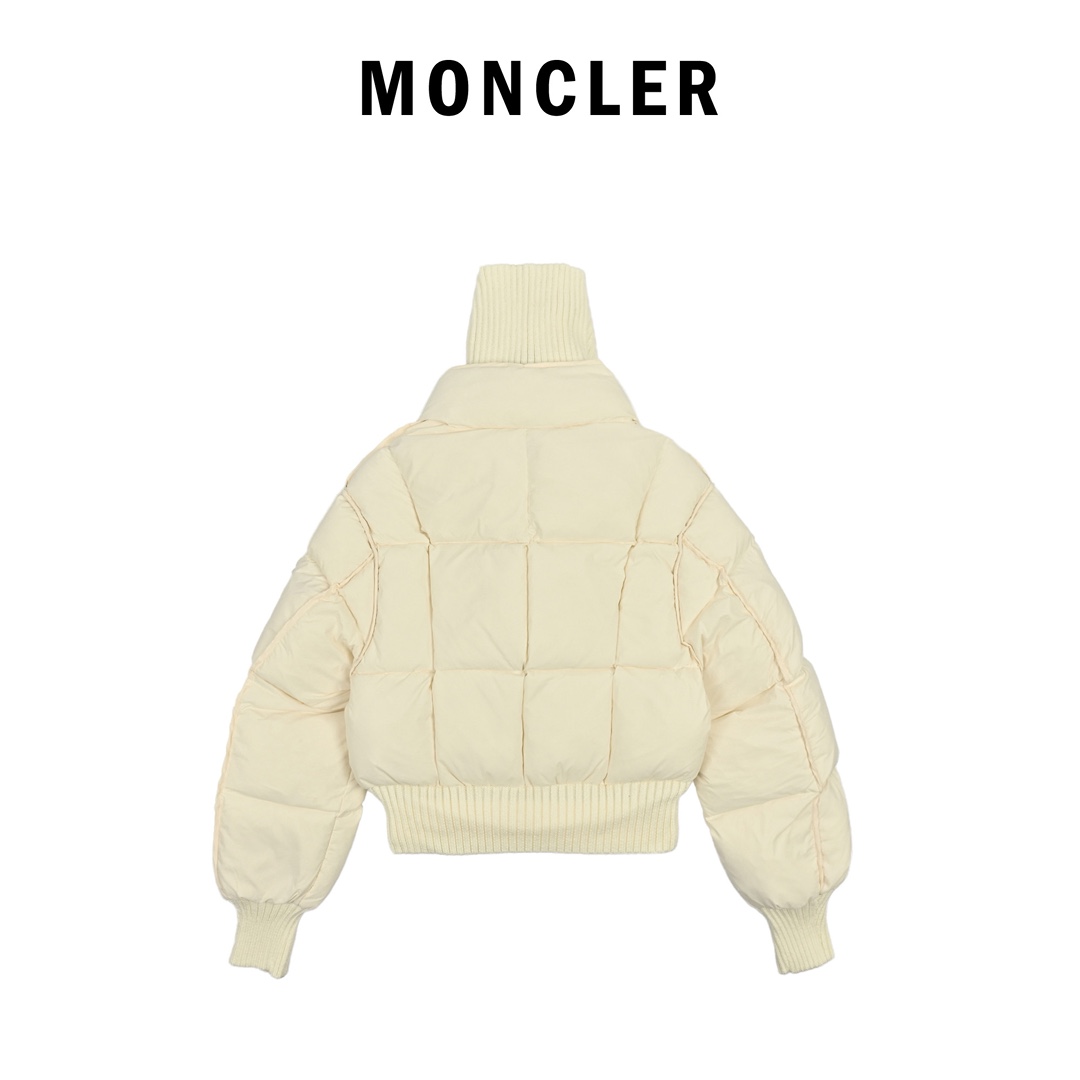 -大标羽绒服白雪公主 Moncler Jadeite/蒙口24年新款女拼接假二件短款羽绒服