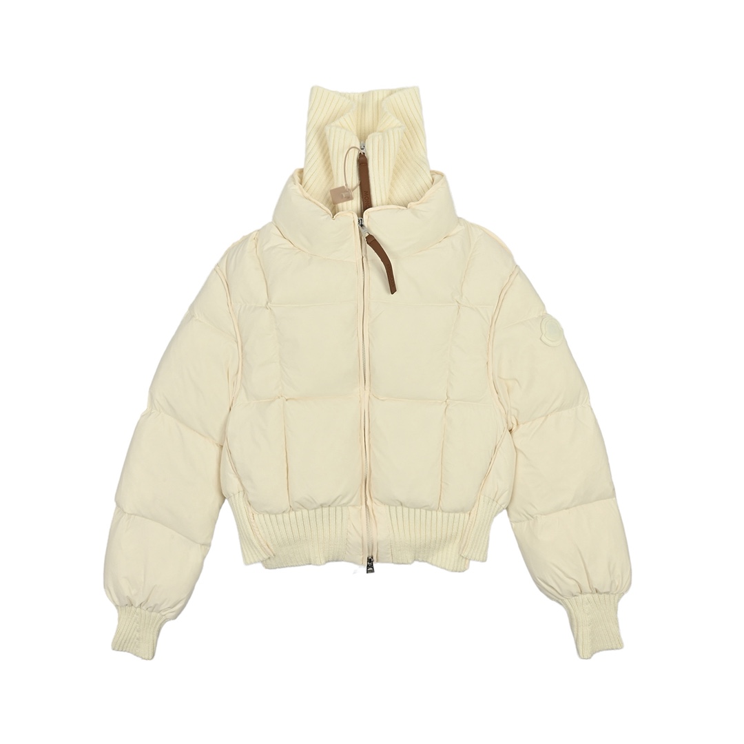 -大标羽绒服白雪公主 Moncler Jadeite/蒙口24年新款女拼接假二件短款羽绒服