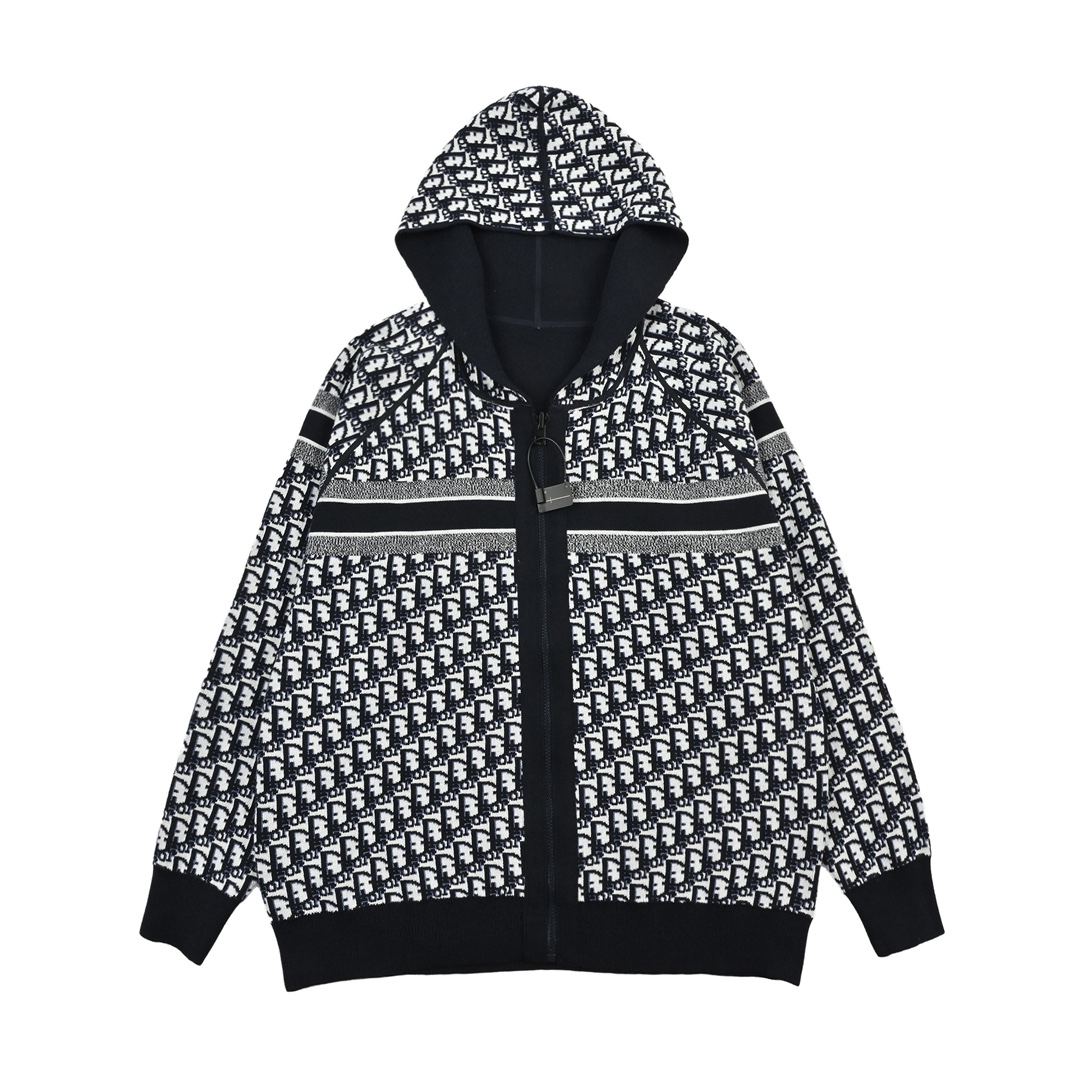 DIOR/迪奥 23FW OBLIQUE老花羊绒双面穿外套
