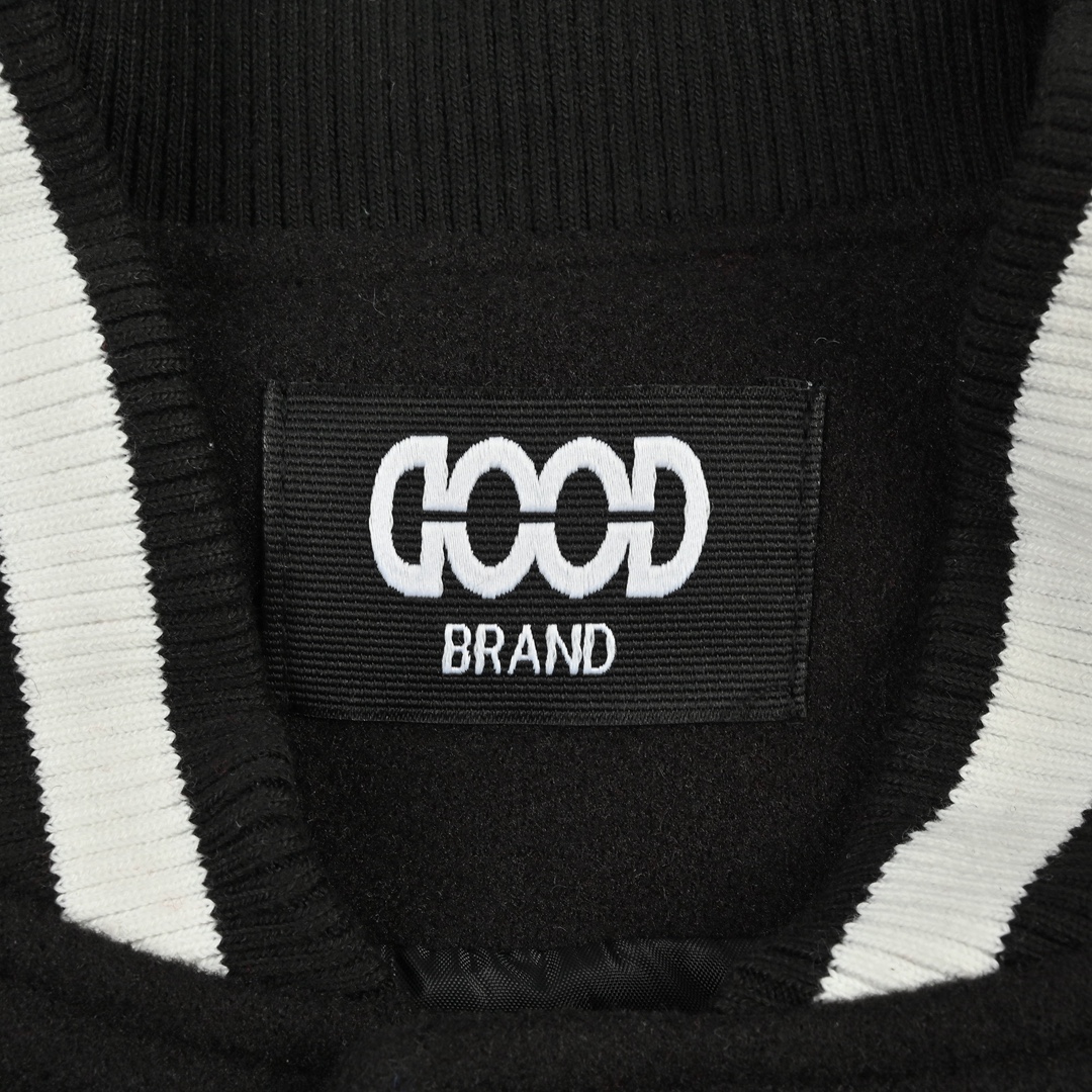 GOODBRAND Love is good经典珍珠标语拼色棒球服男女同款夹克外套-Chinese UA Cheap High Quatity Brand Clothes Bags handbags Sneakers wholesale wholesaler seller from China Factory suppliers Fashion Clothing Shoes best Quality Beautiful Price GOODBRAND Love is good经典珍珠标语拼色棒球服男女同款夹克外套