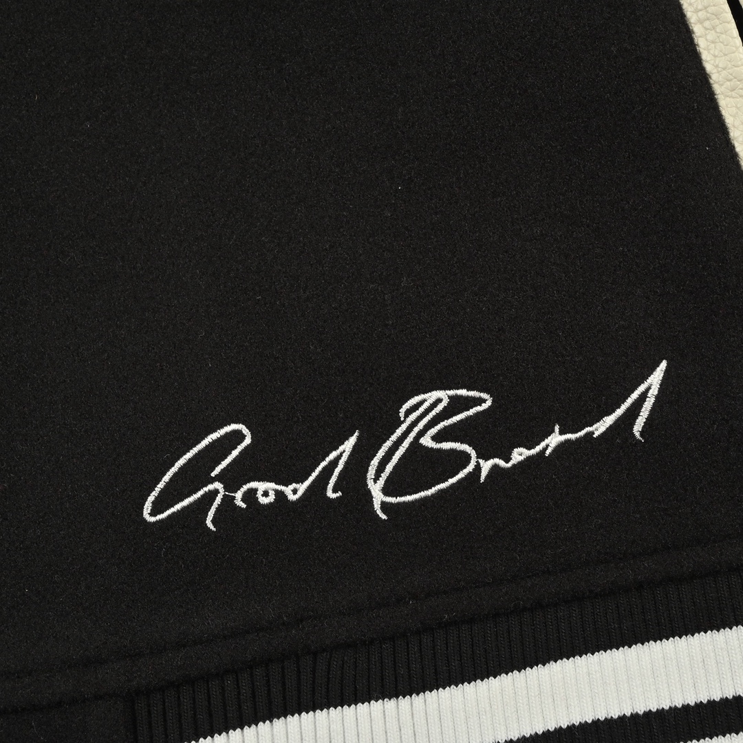 GOODBRAND Love is good经典珍珠标语拼色棒球服男女同款夹克外套-Chinese UA Cheap High Quatity Brand Clothes Bags handbags Sneakers wholesale wholesaler seller from China Factory suppliers Fashion Clothing Shoes best Quality Beautiful Price GOODBRAND Love is good经典珍珠标语拼色棒球服男女同款夹克外套