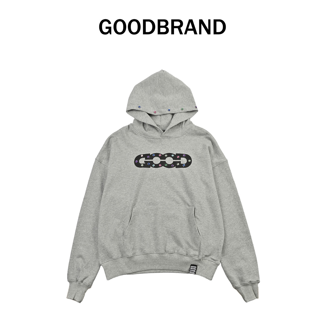 GOODBRAND 钻碎颓破连帽卫衣 男女同款 5