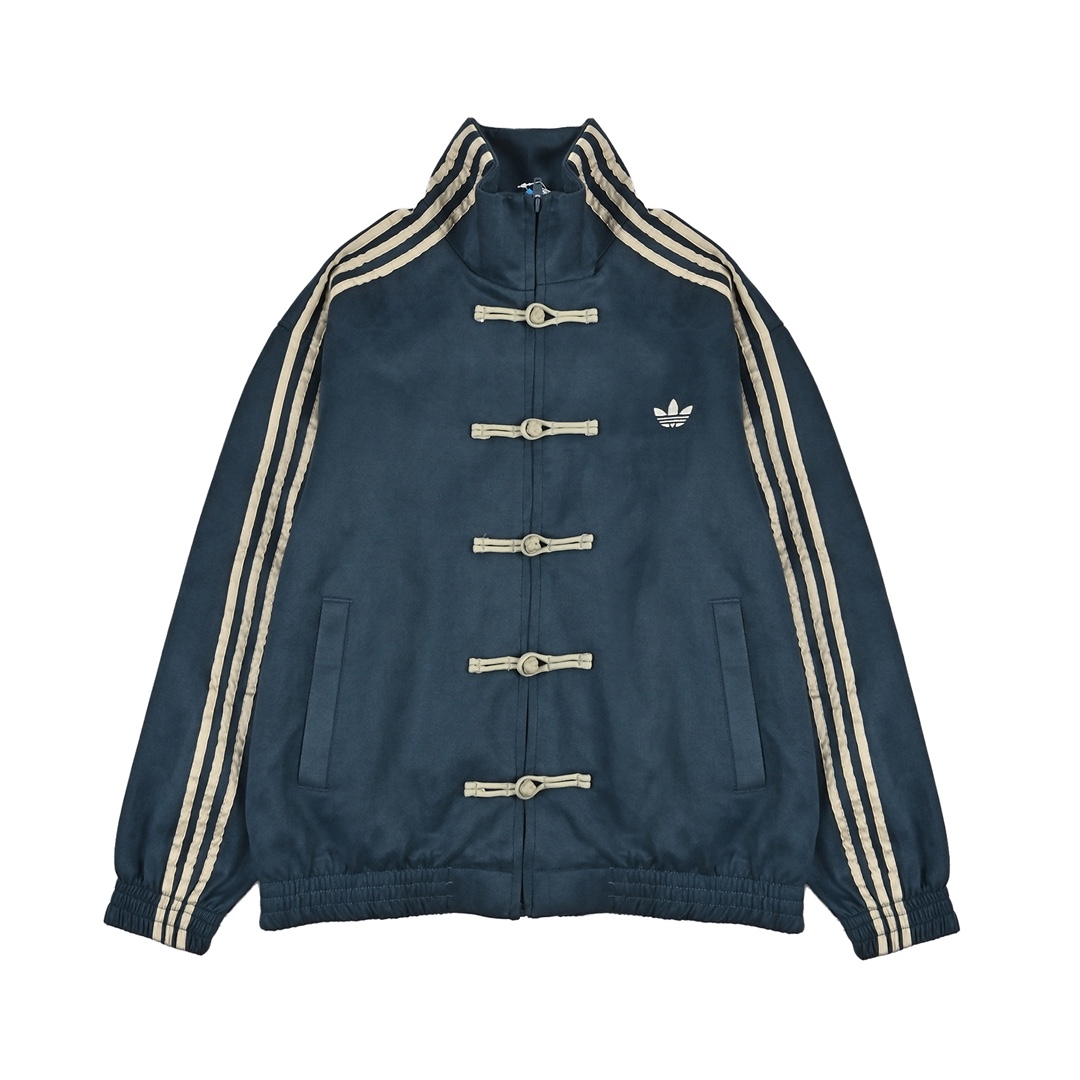 Adidas 阿迪达斯 三叶草新中式麂皮外套 Adidas 阿迪达斯 三叶草新中式麂皮外套