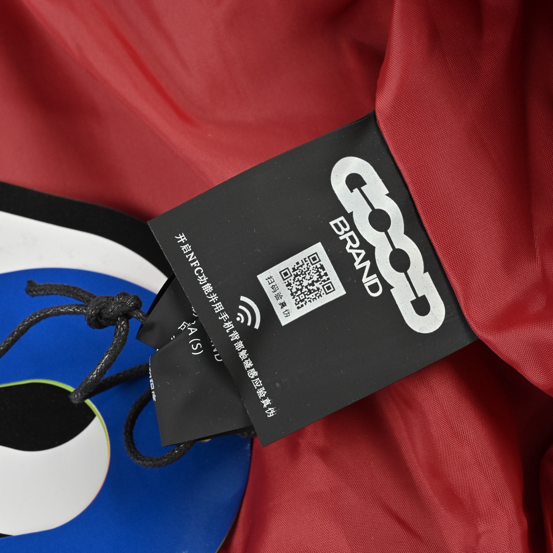 GOODBRAND 珍珠标语宽松拉链开衫连帽卫衣长袖外套