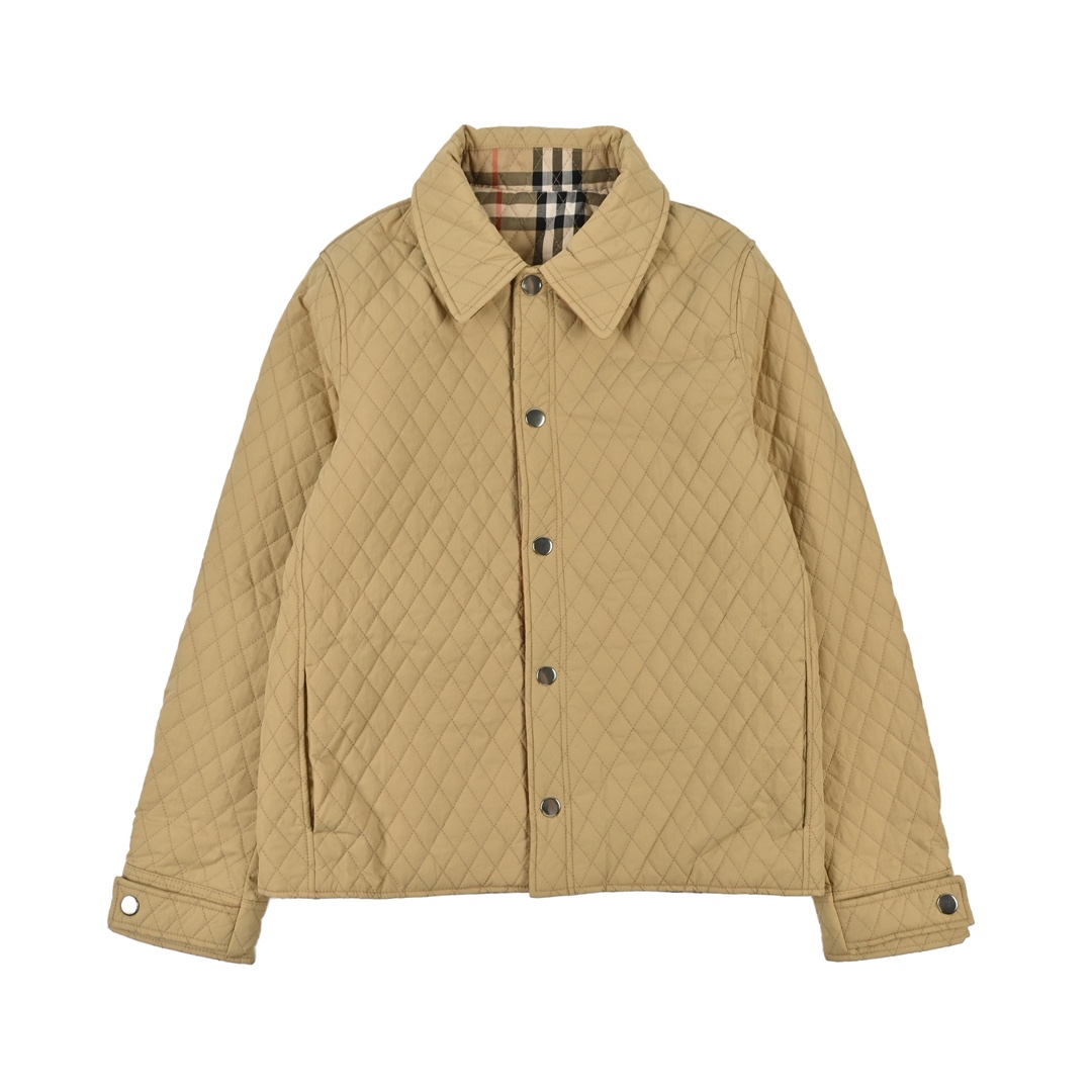 女款 BURBERRY巴宝莉 双面穿棉服 早秋新款经典款复古菱格棉服外套