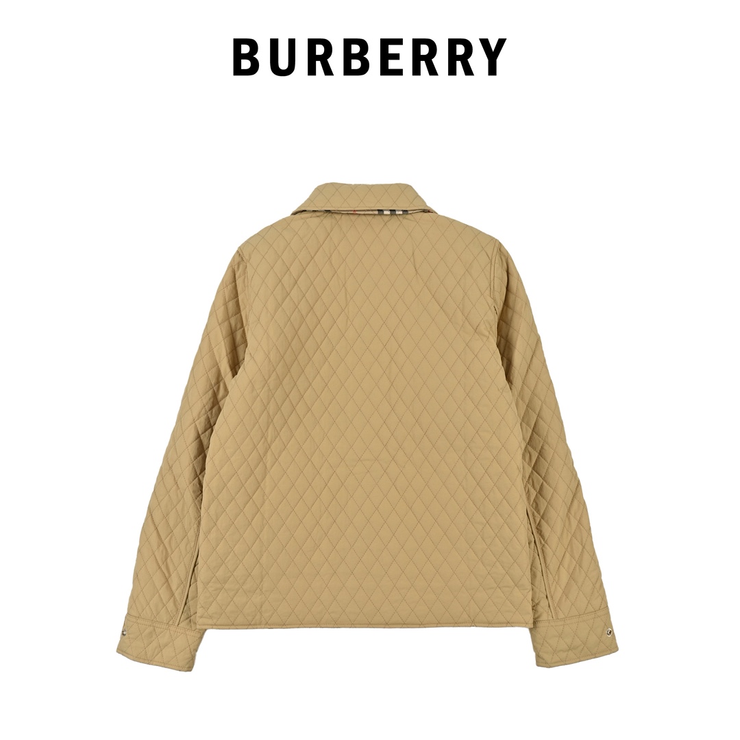 女款 BURBERRY巴宝莉 双面穿棉服 早秋新款经典款复古菱格棉服外套