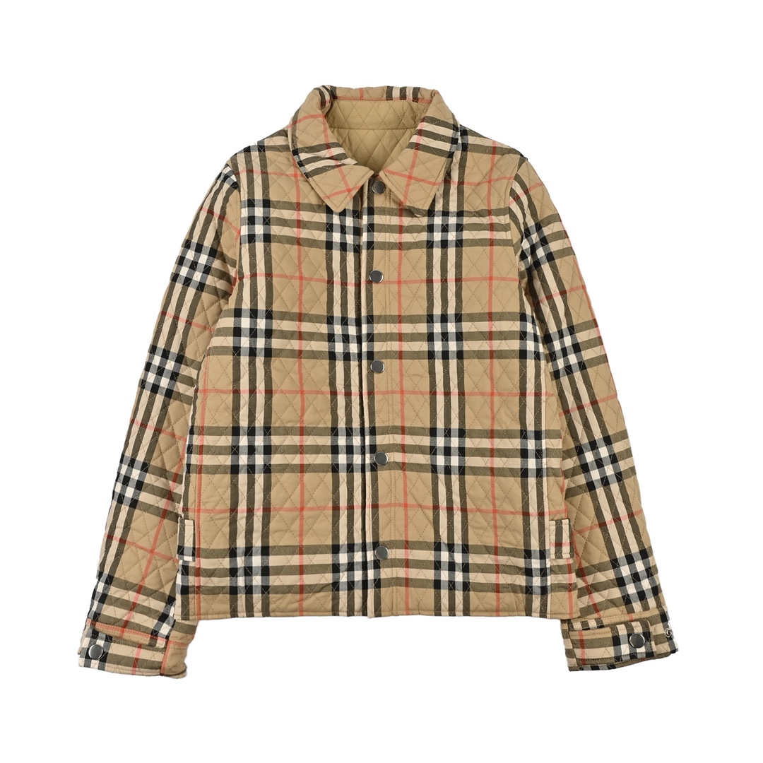 女款 BURBERRY巴宝莉 双面穿棉服 早秋新款经典款复古菱格棉服外套