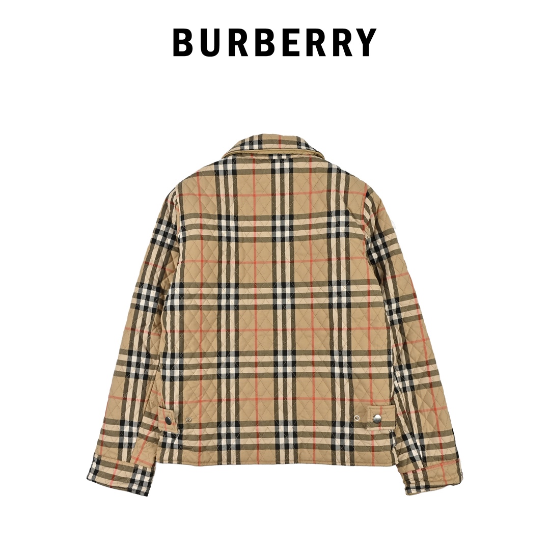 女款 BURBERRY巴宝莉 双面穿棉服 早秋新款经典款复古菱格棉服外套
