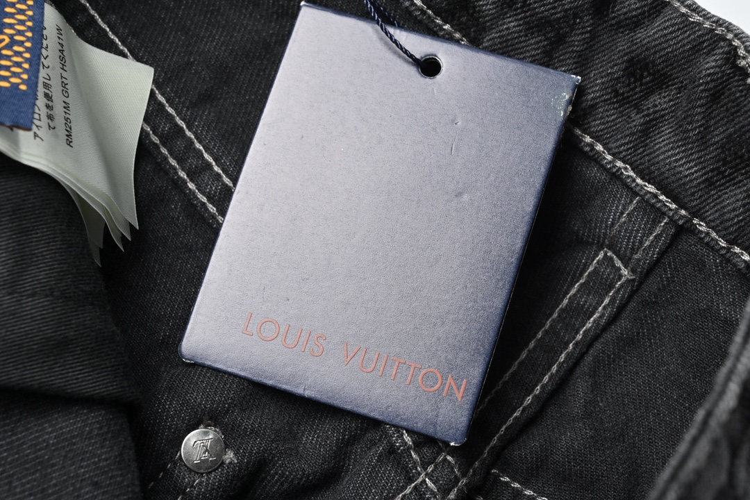 Louis Vuitton 路易威登 棋盘格格子植绒牛仔裤