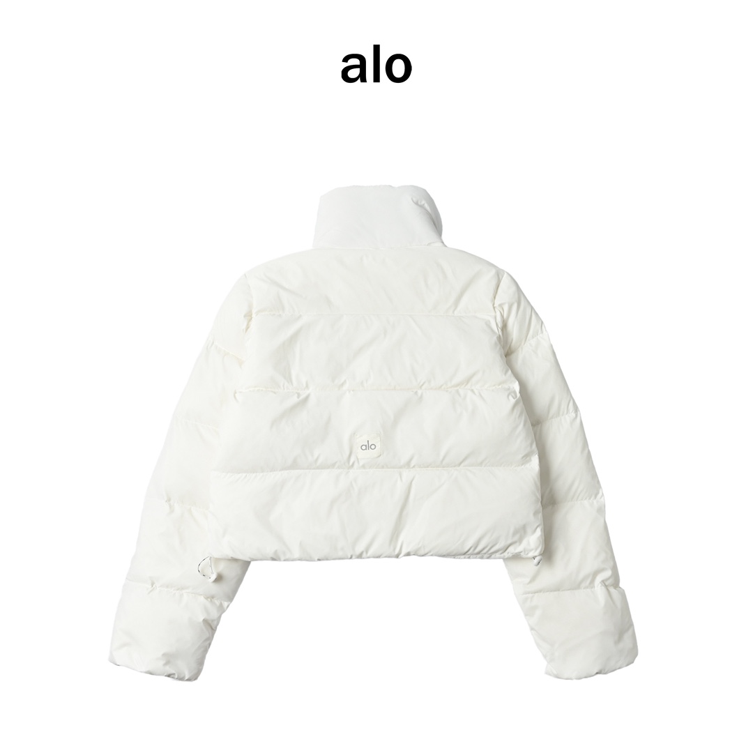 ALO yoga Goldrush肯豆风短款金标立领羽绒服