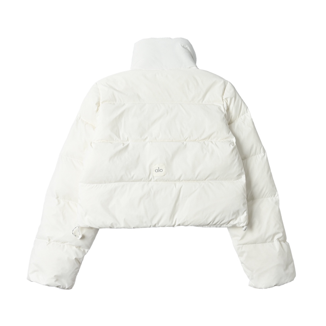 ALO yoga Goldrush肯豆风短款金标立领羽绒服