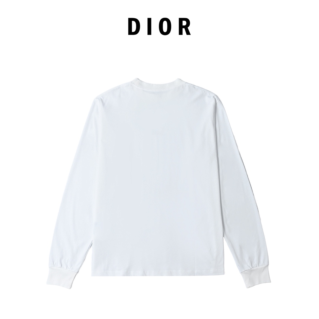 Dior 迪奥 FW25 白色基础CD银标长袖