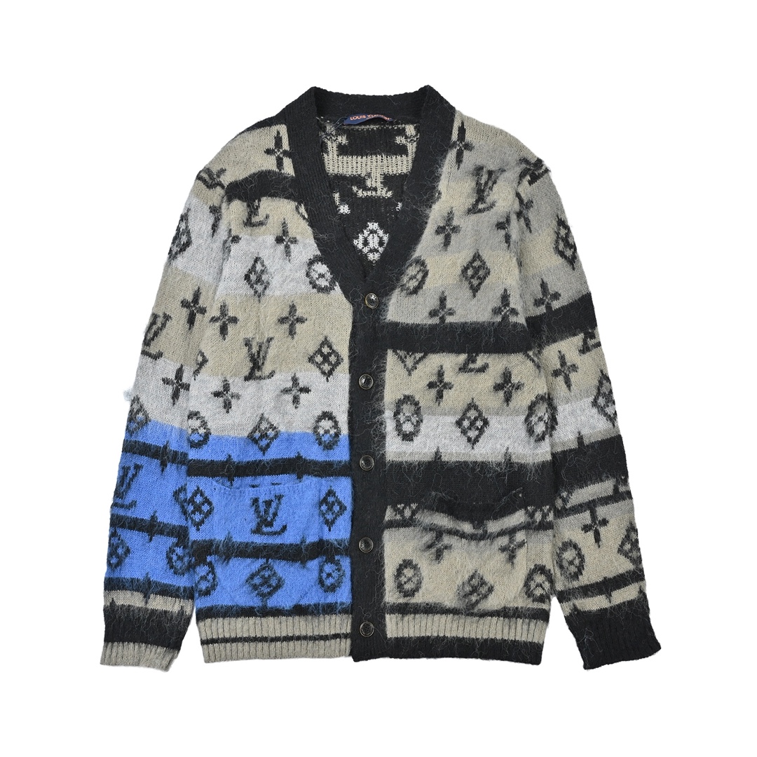 Louis Vuitton/路易威登 24Fw Monogram老花马海毛开衫毛衣-莆田鞋,莆田鞋货源,高仿鞋,高仿鞋货源,安福档口,莆田高仿鞋,莆田鞋批发,高仿鞋批发,莆田高仿运动鞋,高仿运动鞋,莆田运动鞋 Louis Vuitton/路易威登 24Fw Monogram老花马海毛开衫毛衣