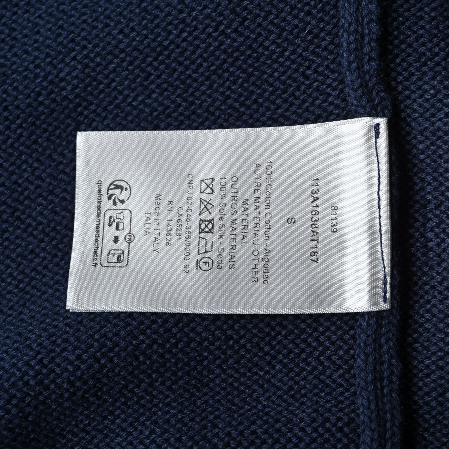 Dior迪奥22FW 提花织带圆领毛衣