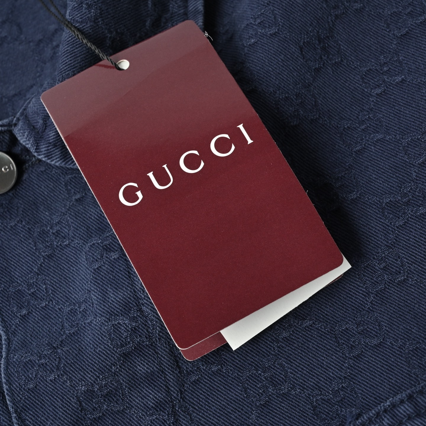 Gucci古驰 暗纹满印提花渐变牛仔外套