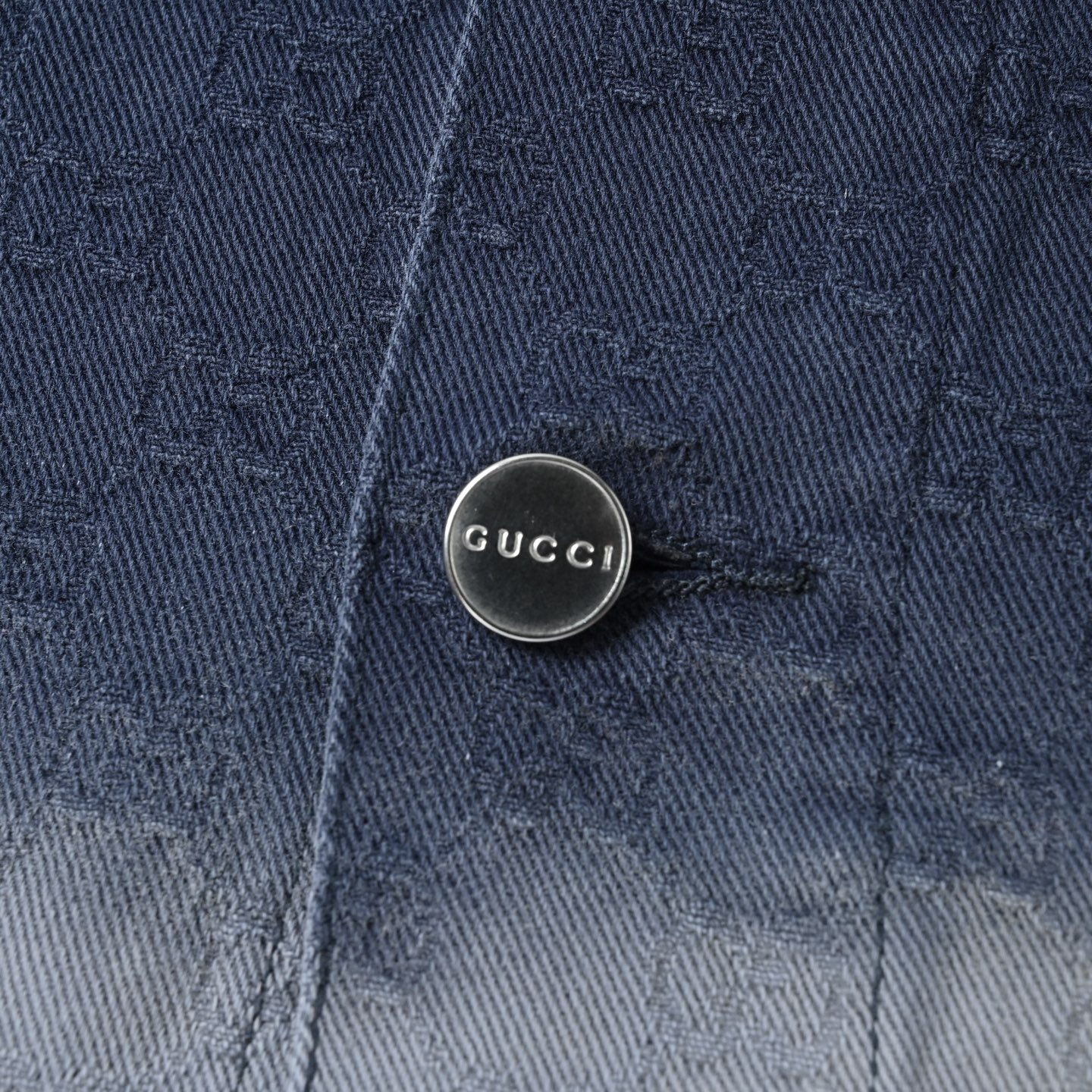 Gucci古驰 暗纹满印提花渐变牛仔外套