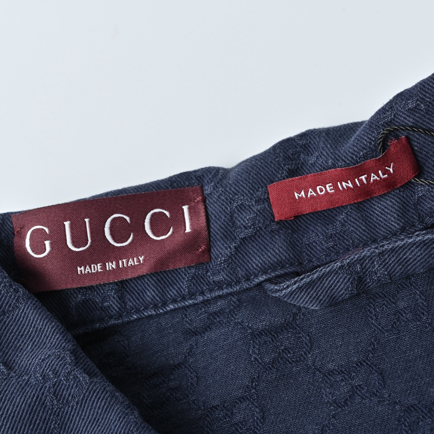 Gucci古驰 暗纹满印提花渐变牛仔外套