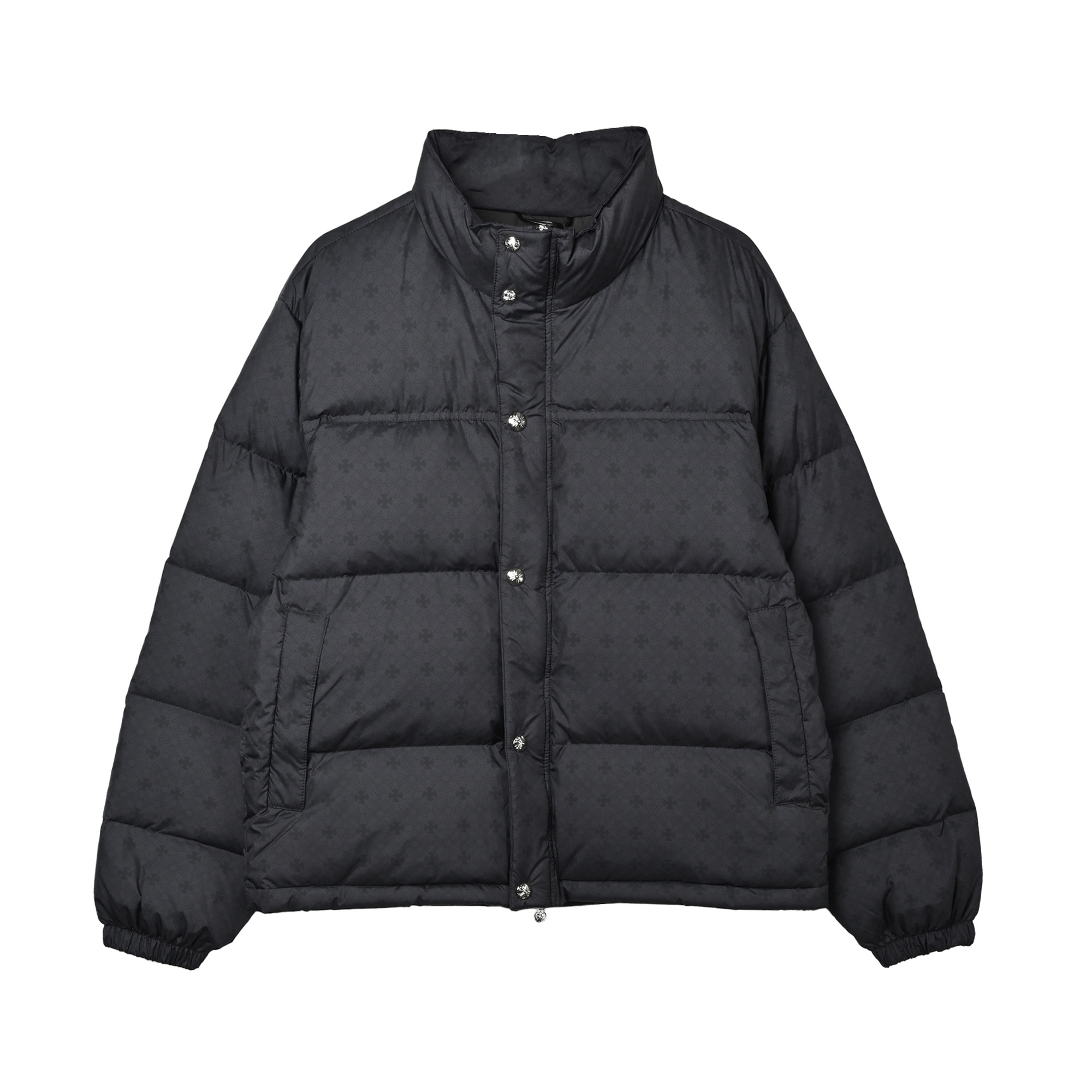 Chrome Hearts/克罗心 暗纹提花羽绒服黑色