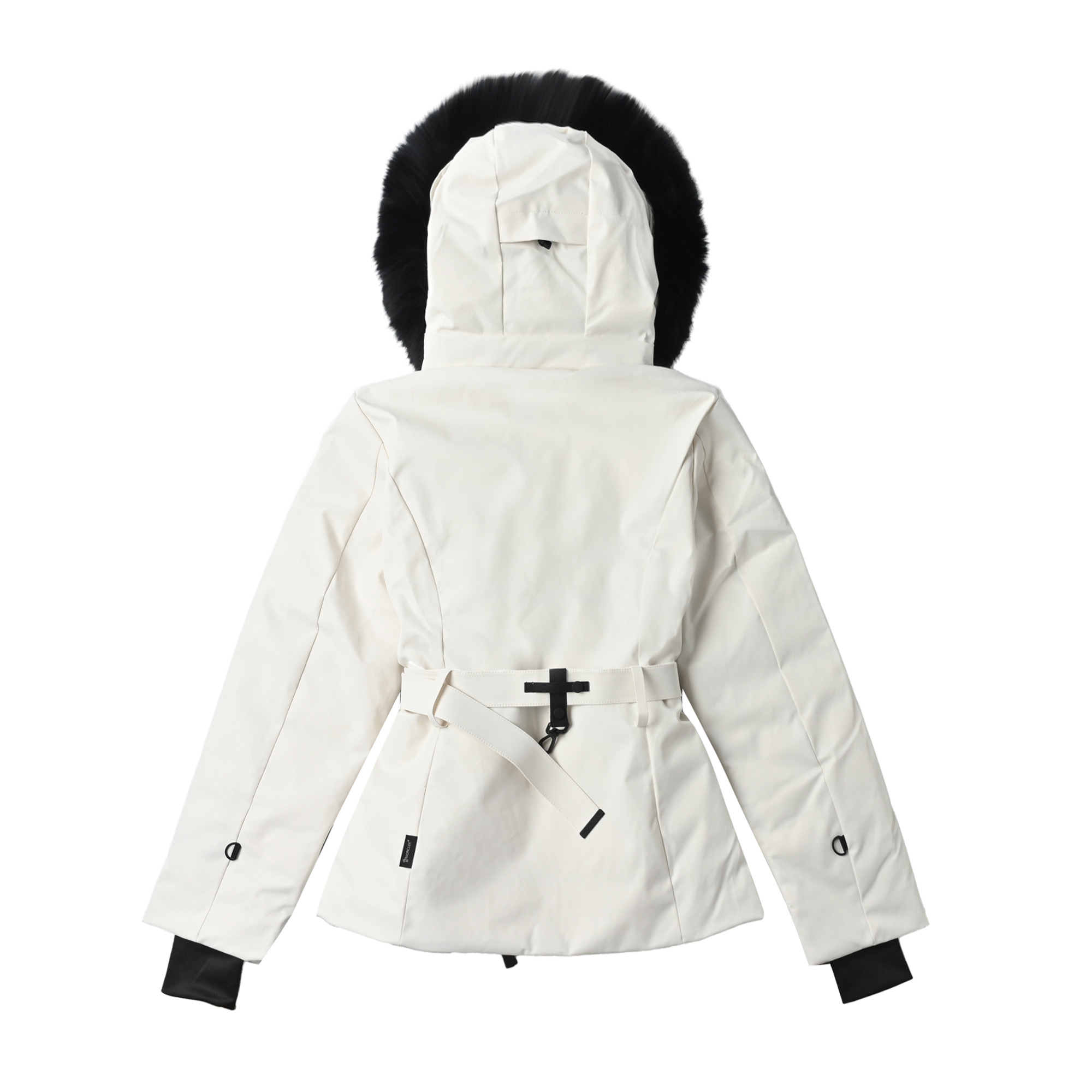 Moncler 蒙口 Bauges披肩连帽狐狸毛领羽绒服 纯