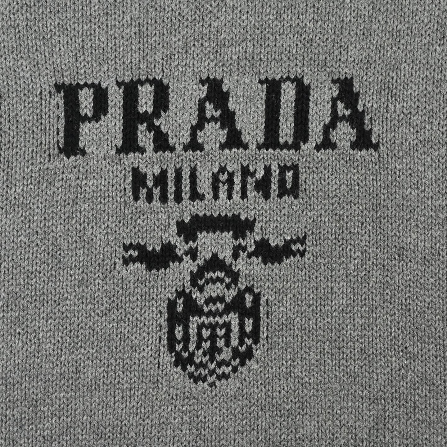 Prada/普拉达 25Fw 提花logo圆领毛衣
